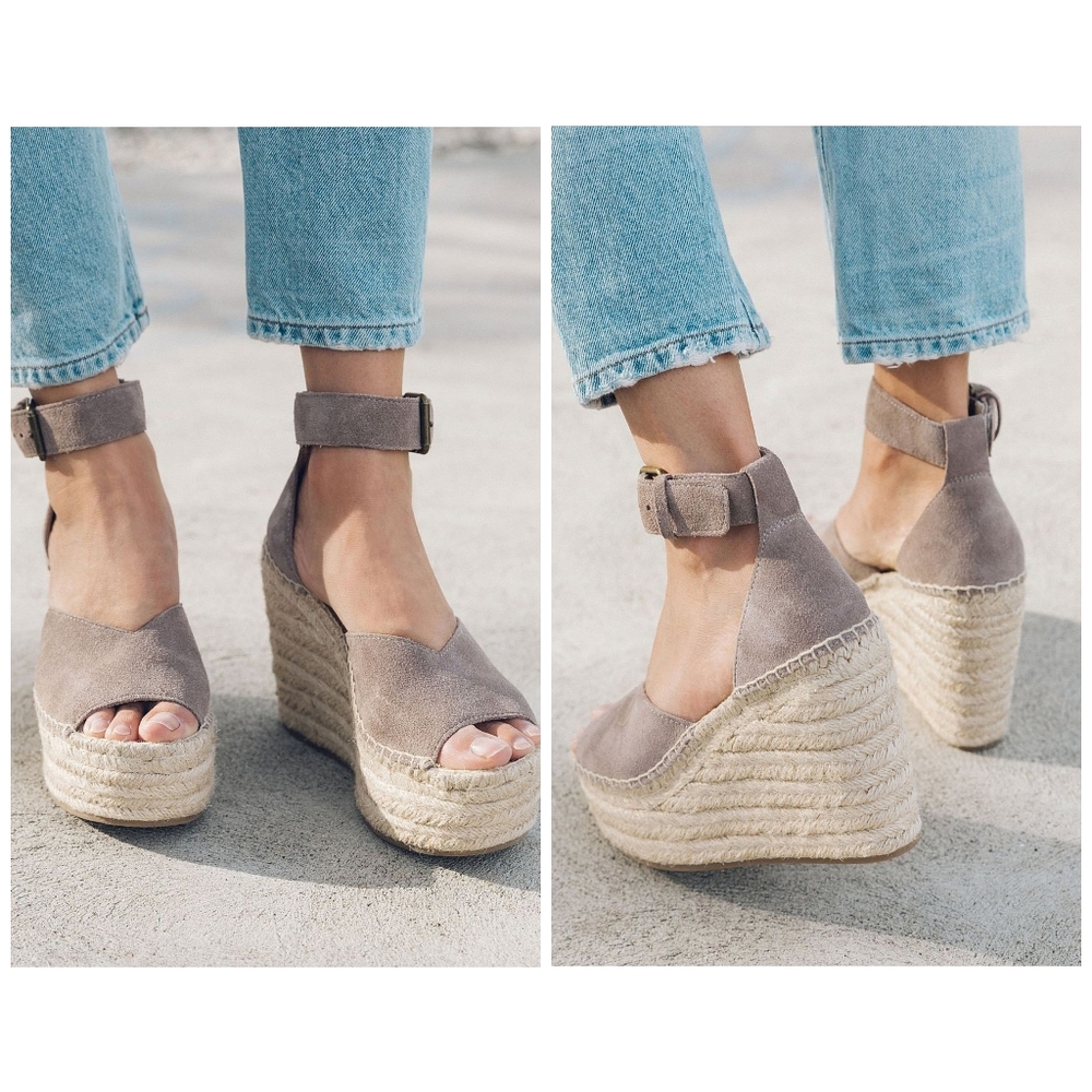 NEW Soludo Positano espadrille wedge sandals size 7